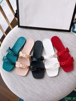 Wholesale Summer Double Chain G Style Sandals PVC Plastic Beach Gel Shoes Casual Flat Waterproof Slipper Slippers