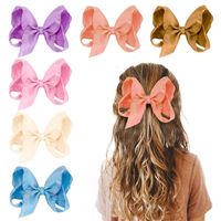 Wholesale Girls Hair Accessories Baby Hairclips Bb Clip Kids Barrettes Clips Ribbon Children Bow Pleated Inch Bowknot B7914