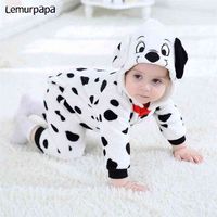 Wholesale Baby Clothes Romper Dalmatian Cartoon Kigurumis Onesie Kids Boy Girl Jumpsuit Animal Dog Costume Toddler Warm born Playsuit