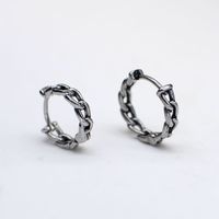 Wholesale Euramerican Stainless steel casting Chain ear studs Korean fashion personality earrings for men and women