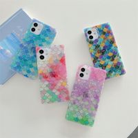 Wholesale Square Mermaid Scale Pattern Cases For iPhone Pro Max XR XS Plus SE2020 Electroplated Gradient Phone Case