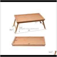 Wholesale Other Home Garden Sufeile Wooden Folding Laptop Table Breakfast Serving Bed Trays Adjustable Foldable With Top And Legs Computer Desk Otxmn