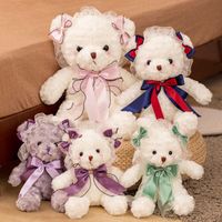 Wholesale Cute Lolita Teddy Bear Plush Toys For Girls Stuffed Doll Soft PP Cotton Bears Doll Kids Valentines Day Girlfriend Gifts