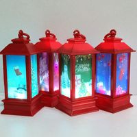 Wholesale Party Decoration Christmas LED Colorful Light Santa Claus Tree Snowman Pattern Lanterns Night Lighthouse LXY9