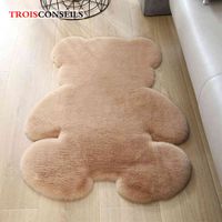 Wholesale Carpets Soft Pluche Bear For Living Room Baby Anti Slip Bedroom Waterproof Shaggy Home Floor Mat