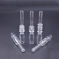 Wholesale 100 Real Banger Quartz Tip Dab oil Straw quartz Nail for smoking water oil rig bong and collect set