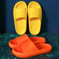 Wholesale Slippers Summer Anti slip Thick Platform For Home Solid Color Flat EVA Soft Sole Women Bathroom Slides Zapatillas