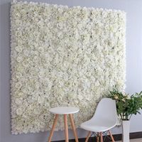 Wholesale 40x60cm Artificial Flowers Wall Panels Silk Rose DIY Party Wedding Decor Photography Backdrops Baby Shower Hair Salon Background Fake Flower Home Decoration
