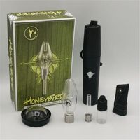 Wholesale Honeybird full kits with GR2 Titanium Tip Mini Glass Pipe bag Oil Rig Honey Straw Bird Concentrate Dab water Bong