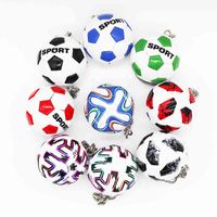 Wholesale 3d Sports Football Key Chains Souvenirs Pu Leather Keyring for Men Soccer Fans Keychain Pendant Boyfriend Gifts