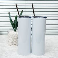 Wholesale DHL oz Sublimation Tumbler Straight Mug Blank Stainless Steel Tumblers with Lids and Straw DIY Cups Vacuum Insulated ml Car Tumbler Coffee Mugs