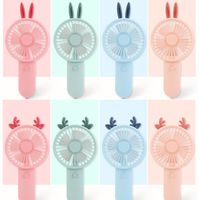 Wholesale Summer Portable Mini Fan Adjustable Electric Fans USB Gadgets Rechargeable Cartoon Desk Handheld Air Cooler for Outside Travel Home Office