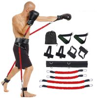 Wholesale 150 LBS Boxing Resistance Bands Set Arms Legs Crossfit Exercise Bouncing Trainer Jump Training Workout Pull Rope Kicking Fitness Agile Exerciser