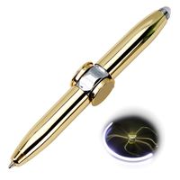 Wholesale Ballpoint Pens Flash Fingertip Gyro Pen Touch Screen LED Luminous Metal Creative Decompression Finger