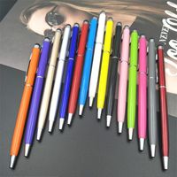 Wholesale Black Ballpoint Pen Originality Metal Touch Screen Stylus Tablet Smart Phone Capacitor Ink Refill Pens