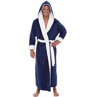 Wholesale Men s Winter Plush Robe Pajamas High Quality Lengthened Shawl Bathrobe Home Clothes Long Sleeved Hood With Belt Sleepwear