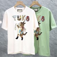 Wholesale 22ss Spring Summer Italy Cartoon Cat YuKo t shirt Tee Skateboard Men Women High Street Casual Cotton Tshirt