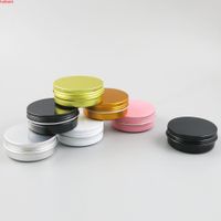 Wholesale 30 x Empty Refillable Aluminum Jars ml Black Gold White Pink Silver Metal Tin oz Cosmetic Containers Crafts Packaginggoods