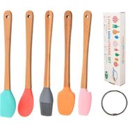 Wholesale Dinnerware Sets Baking Pastry Tools Mini Silicone Spatula Scraper Basting Brush Spoon for Cooking Mixing Nonstick Cookware Kitchen Utensils BPA