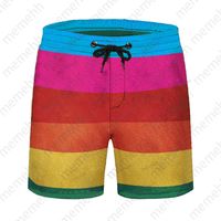 Wholesale Rainbow mens short Summer Designer Casual Letter Printed Color Cropped Pants Breathable Sports Shorts Couple Beach Wear M XL