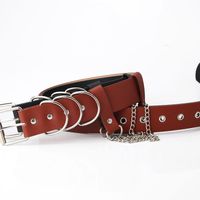 Wholesale Belts Punk Style Ladies Belt Personality Trendy Chain Decoration Eyelet Tooling Jeans Fashion Luxury Designer