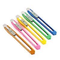 Wholesale Multifunction Mini Utility Knife Art Cutter Students Paper Snap Off Retractable Razor Blade Stationery Candy Colors Random