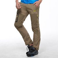 Wholesale Men s Pants Summer Fast Dry And Women s Outdoor Two Section Detachable Capris Mountaineering Large Size Lightweight