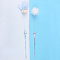 Wholesale Cat Toys Two Piece Set Play With Ringing Paper Ball Feathers On The Stick Interactive Toy Dancer Wand Squeaky