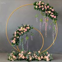 Wholesale Party Decoration Balloon Arch Kit Gold Metal Circle Wedding Flower Iron Ring Background Stand Birthday Arche