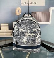 Wholesale Vintage Canvas Backpack Genuine Leather Couple Handbag Knapsack children School bag Women Men Fashion Tiger Bags