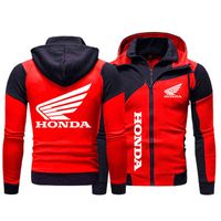 Wholesale 2021 New Honda Wing Mens Hoodie Print Jacket Sportswear College Style Casual Pullover Zipper Male Sweatshirts