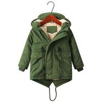 Wholesale Kids Clothes Solid Color Fall Winter Keep Warm Jacket Baby Girl Boy Coat