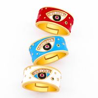 Wholesale 3pcs Creative oil devil s eye ring in bulk female European and American net red with personality tide girl ring