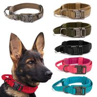 Wholesale Waist Support Military Tactical Dog Collar Medium Large Collars For Walking Training Duarable Control Handle