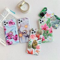Wholesale Spring Flower IMD TPU Soft Phone Cases Rose Summer Floral Stylish Case Kickstand Bracket Retro Covers for iPhone X MAX PRO