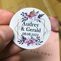 Wholesale Other Event Party Supplies Custom Favor Tags Personalized Circle Wedding With Hole Your Text Or Logo Handmand Thank You Labels Pearl Pape