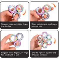 Wholesale Magnetic Rings Fidget Spinner Toys for Anxiety Relief Stress Sensory Toys Therapy Pack Adults Teens Kids Stock DWJ0127