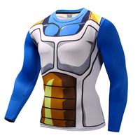 Wholesale Men s T Shirts Anime D Printed T Shirts Men Compression Fitness Quick Dry Long Sleeve Tshirt Vegeta Cosplay Costume Tops Male Clothing