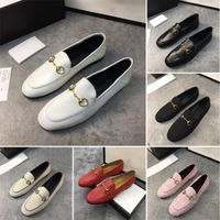 Wholesale 2021 Brand Designers Women Loafer Shoes Leather Sole Mules With Double Alphabet Horse Buckle Princetown Luxurys Fashion Metal Buckles Casual Shoe