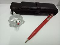 Wholesale Luxury Heritage series Ballpoint Pen Orange red body Special Edition with unique silver Snake Clip school office stationery writing gift
