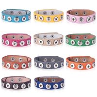 Wholesale Fashion Small Snap Buttons Leather Bracelet Bangle For Women Five Buckles Interchangeable Mm DIY Jewelry Making