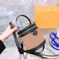 Wholesale Designer Fashion ladies shoulder messenger bag casual woman portable cylindrical wallet leather yellow brown