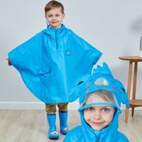 Wholesale Raincoat Children s Boys and Girls Split Cloak Poncho Three dimensional Cartoon Shape Light Breathable
