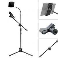 Wholesale Telescopic Microphone Floor Metal Tripod Flexible Tablet PC Holder Clip Swing Boom Stage Bracket Microphone Holder Stand
