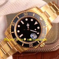 Wholesale 2 Color Mens N Factory L Steel Watches Men mm LN k Yellow Gold Black Dial LB Ceramic Bezel NoobF ETA Automatic Movement Watch