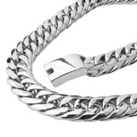 Wholesale 16mm Never Fades Heavy Stainless Steel Silver Color Cuban Curb Link Chain Men s Boy s Bracelet Bangle Or Necklace Jewelry quot quot Chains