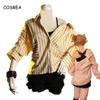 Wholesale Anime Boku No Hero Academia My Hero Academia Shirt Clothes Himiko Toga Cross My Body Shorts Cosplay Costume Blouse Women Coat Q0821