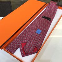 Wholesale Design Mens Men Formal Necktie Ties Fashion Neck Tie Lock Chain Printed Luxurys Designers Business Cravate Neckwear Corbata Cravattino