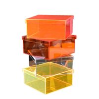 Wholesale Storage Holders customized Clear Acrylic Slots With Cover Large Toys Jewelry Decoration Display Stand Case Dust proof