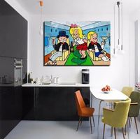 Wholesale Alec Monopoly The good life Home Decor Oil Painting On Canvas Handpainted HD Print Wall Art Picture Customization is acceptable